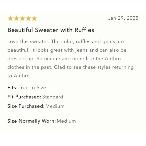 NWT Size XS - Maeve Short-Sleeve Embellished Ruffled Cardigan (NWT US$ 128) - Picture 13 of 16